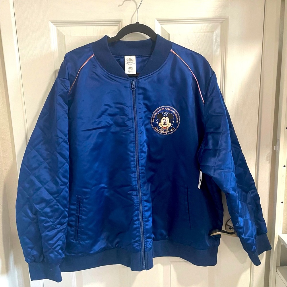 NWT - Disney - Disney World 50th Anniversary Satin Bomber Jacket - Size 3X